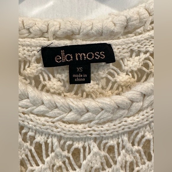 Ella Moss Emma Sweater Natural Loose Knit Vintage Feel Size XS - Picture 4 of 7